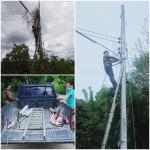 ซ่อมแซมไฟกิ่งถนน บริเวณหมู่ 1 บ้านปงแม่ลอบ