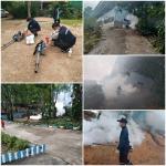 ฉีดพ่นหมอกควันเพื่อกำจัดยุงลายและป้องกันการเกิดไข้เลือดออก